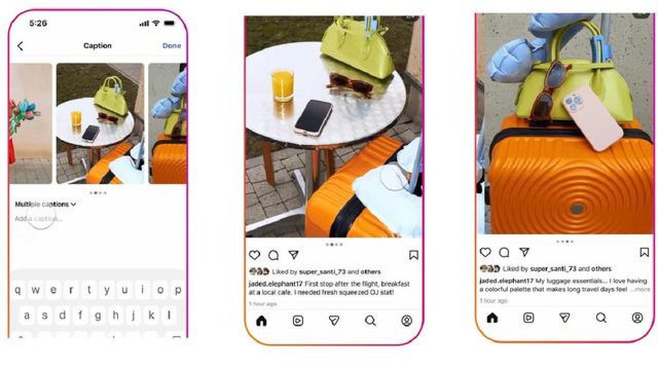 Instagram, Kaydırmalı Gönderilere Çoklu Açıklama Özelliği Ekliyor