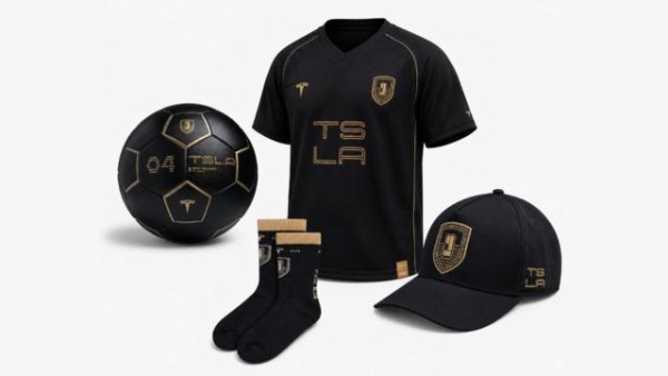 Tesla, siyah-altın renkli Tesla FC futbol koleksiyonunu sınırlı sayıda satışa sundu