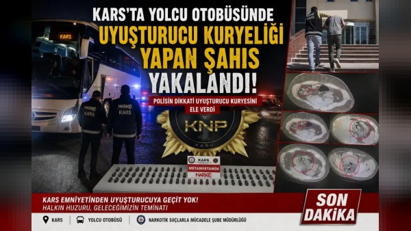 Kars’ta 571,91 gram metamfetamin: İranlı Pouya Hajihassani tutuklandı