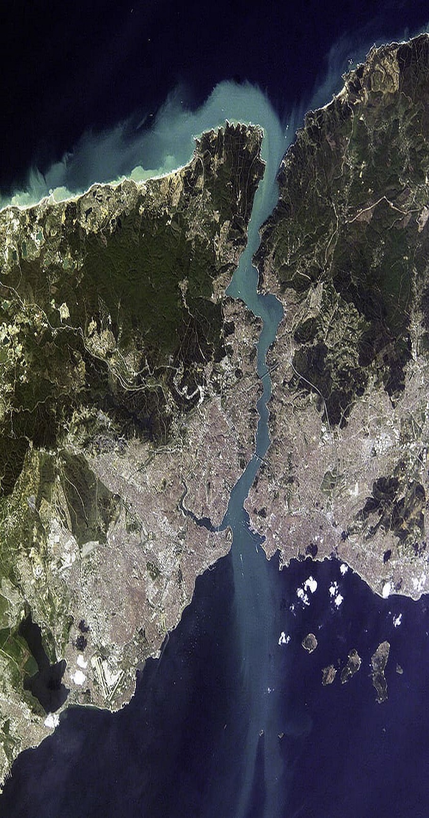 Uzaydan çekilmiş Türkiye İstanbul resmi